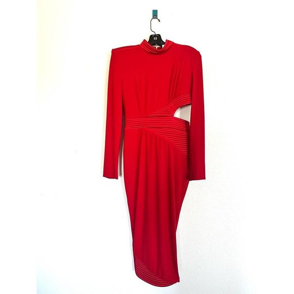 Zhivago Red Midi Dress - Picture 5 of 10